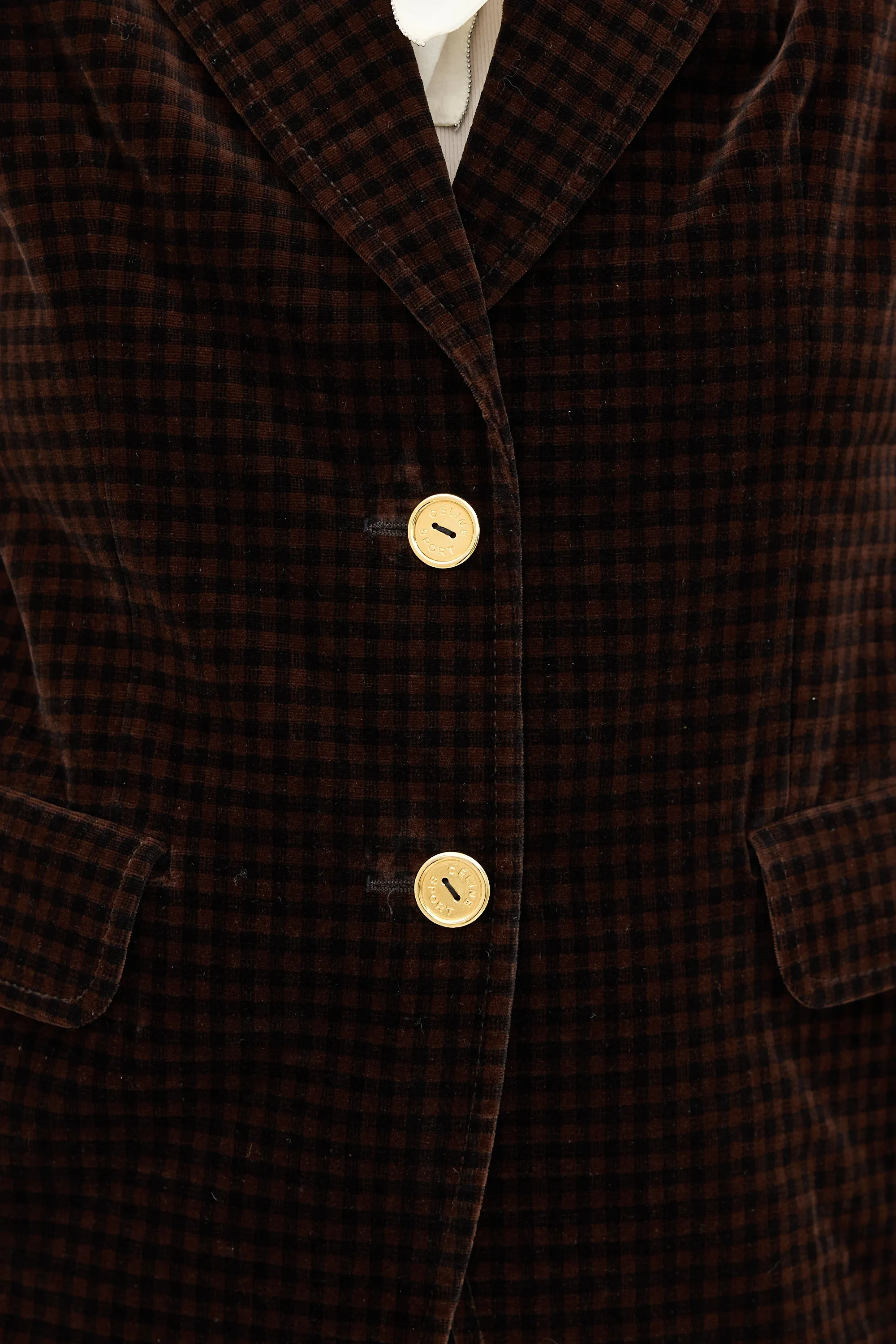 1970s Velvet Gingham Blazer