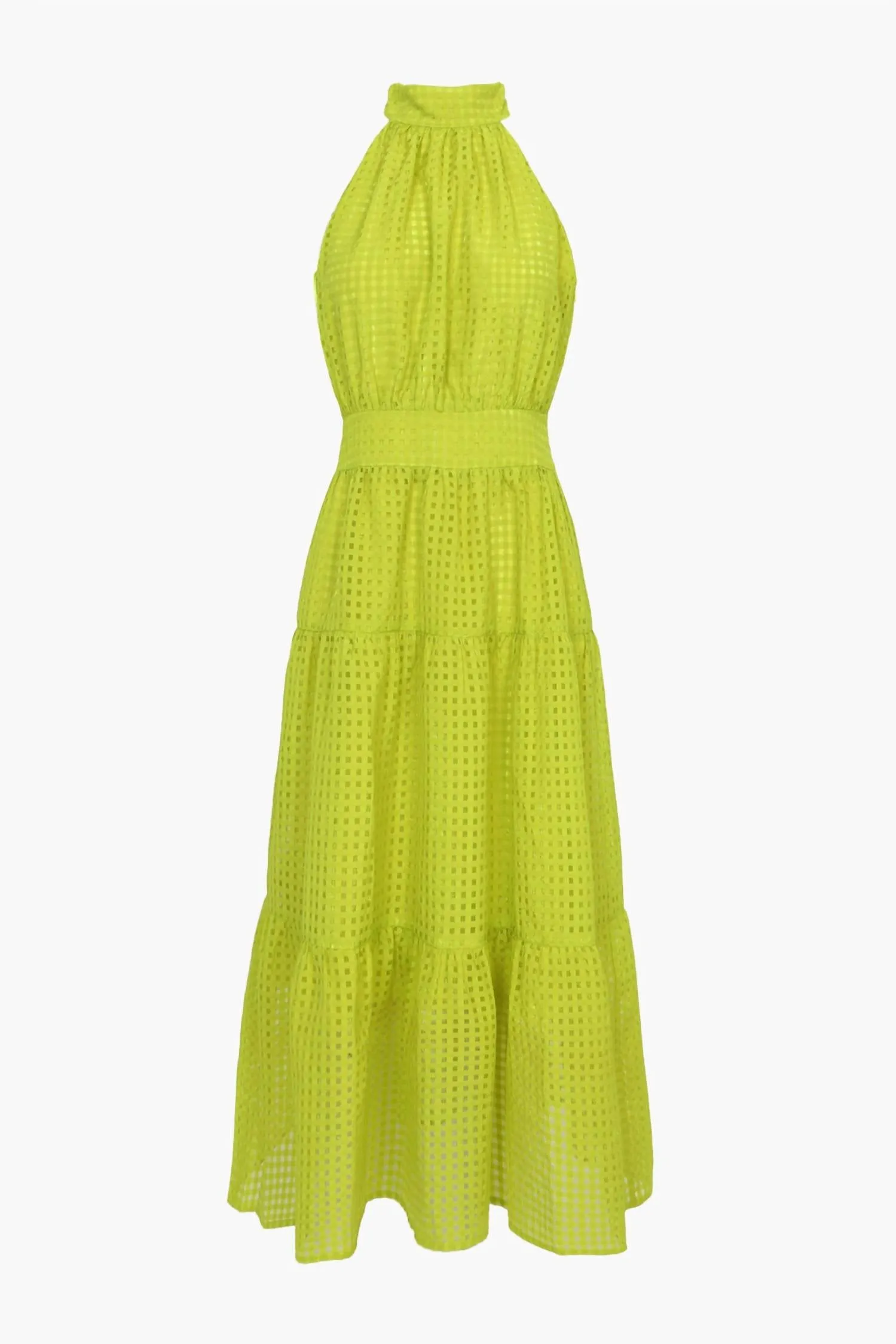 Adelyn Rae - Angel Seersucker Halter Dress