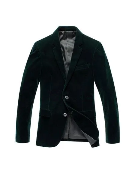 Alberto Nardoni Brand Men's Olive Green Velvet Men's blazer Jacket
