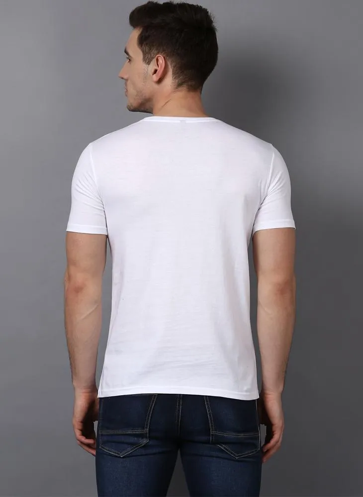 'BITCHES LOVE CAKE' Printed Basic White T-shirt