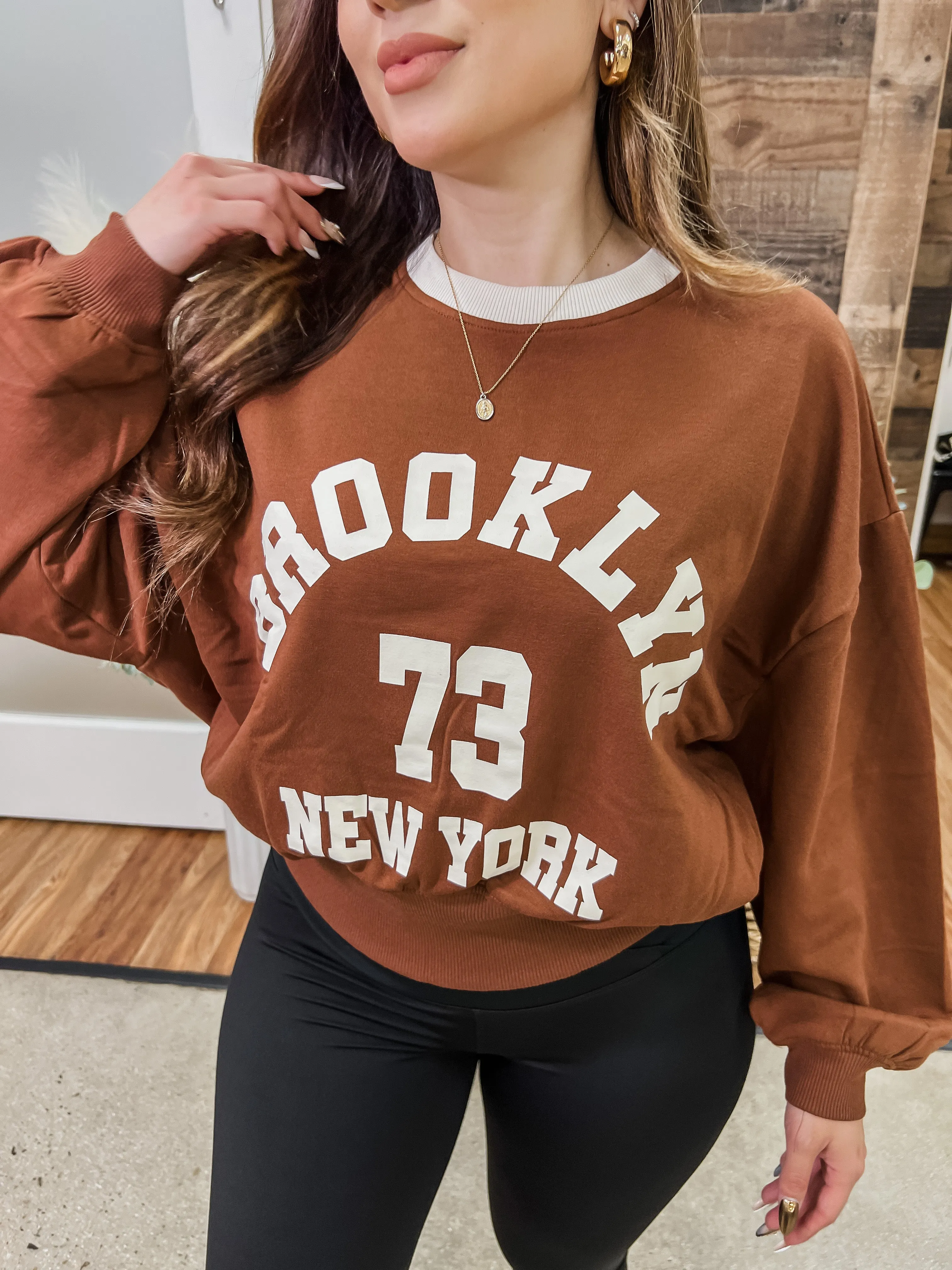 Brooklyn Girl Oversized Vintage Sweater