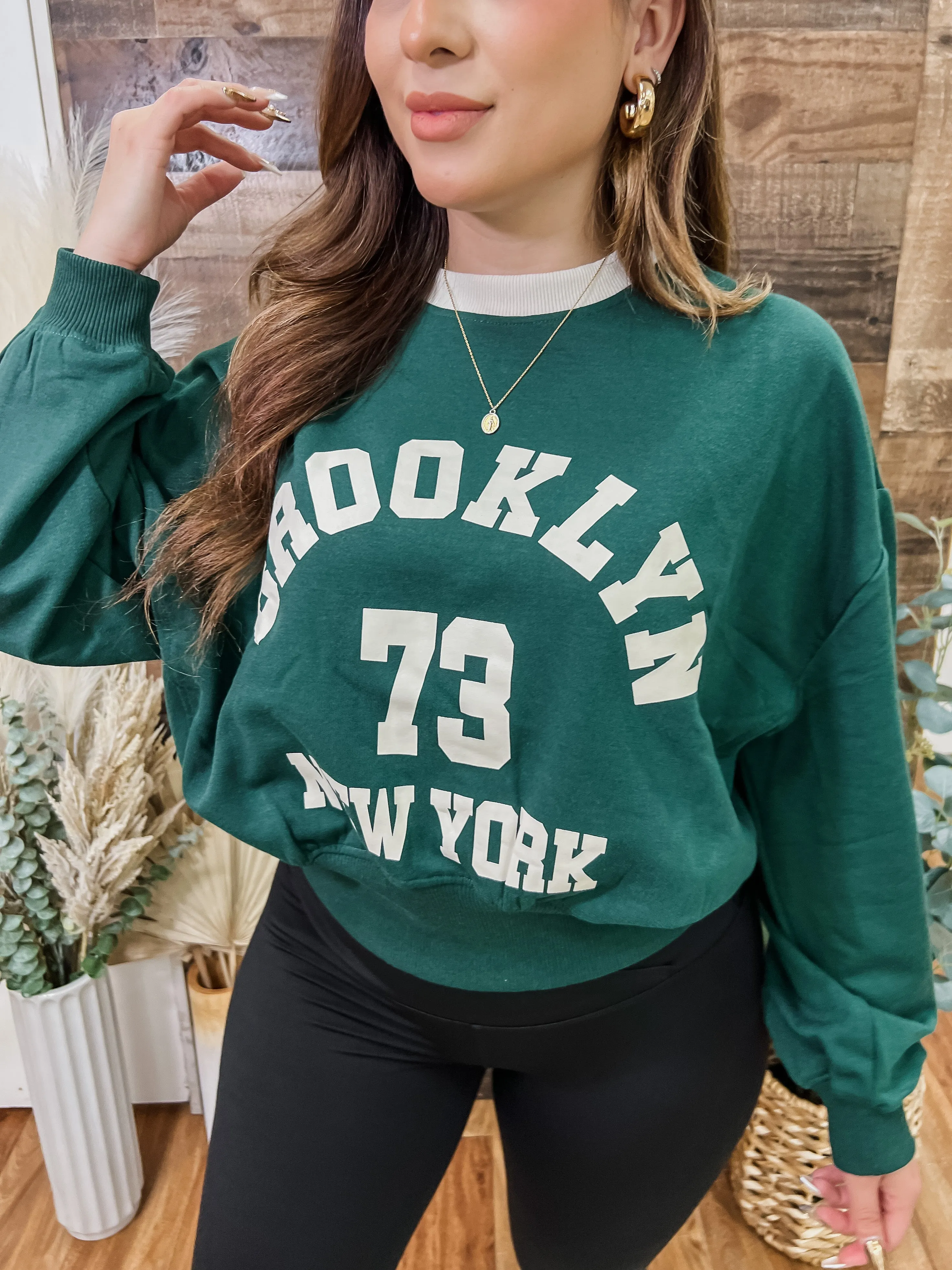 Brooklyn Girl Oversized Vintage Sweater