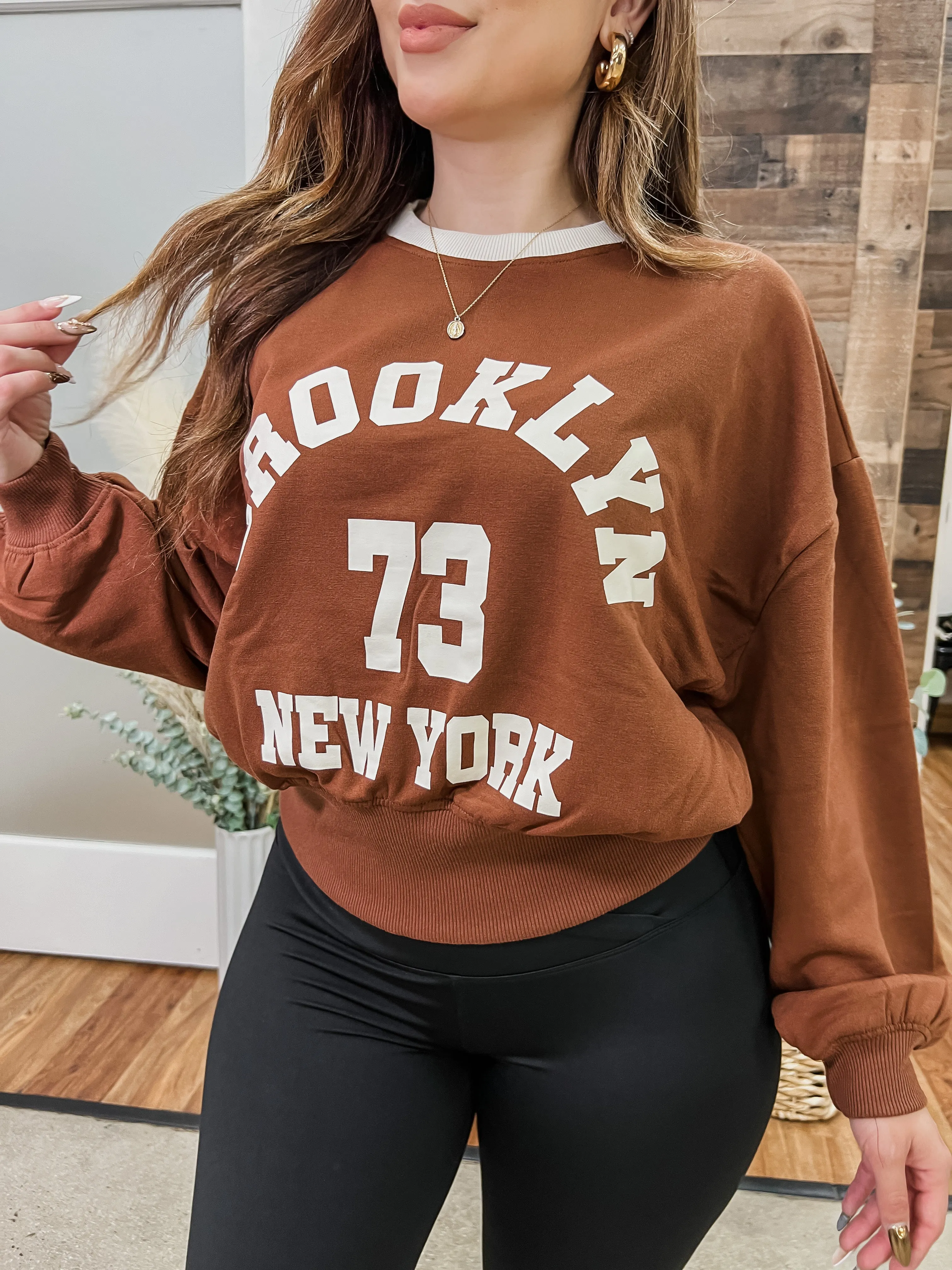 Brooklyn Girl Oversized Vintage Sweater