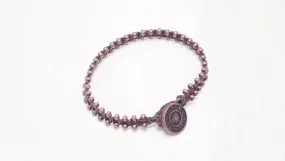 How to Make a Knotted Waxed Linen Wrap Bracelet (beads on the outside)