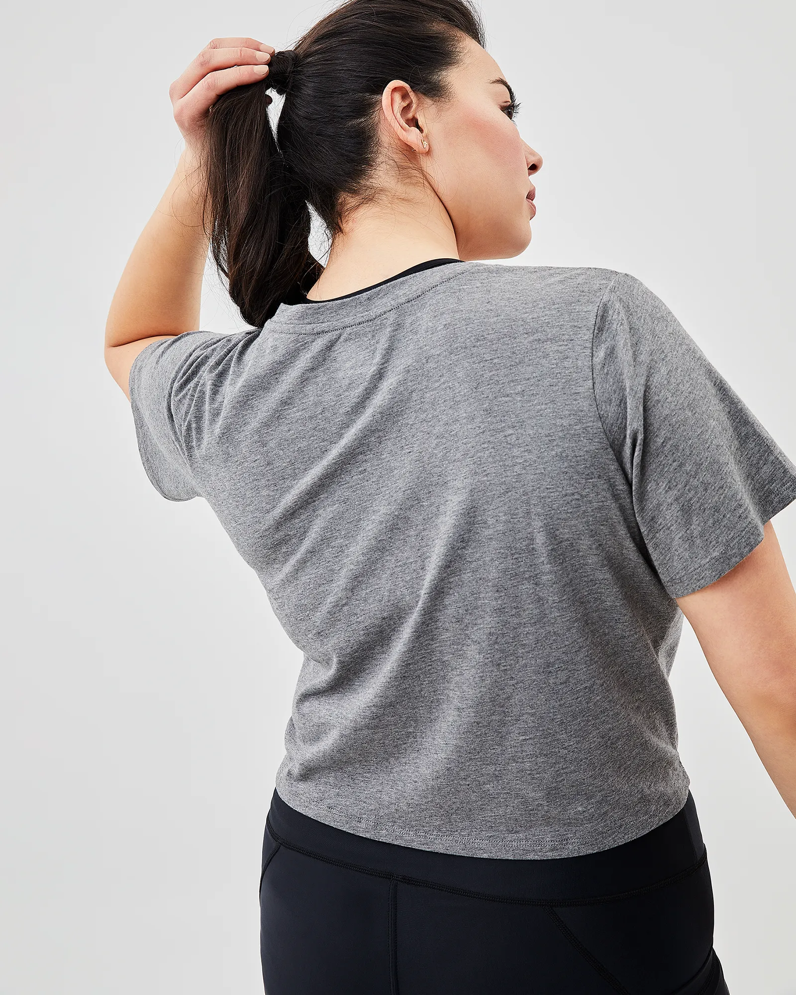 Naima Graphic Tee | Charcoal Grey / Silver