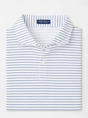 Peter Millar Journeyman Stripe Short-Sleeve Polo in White