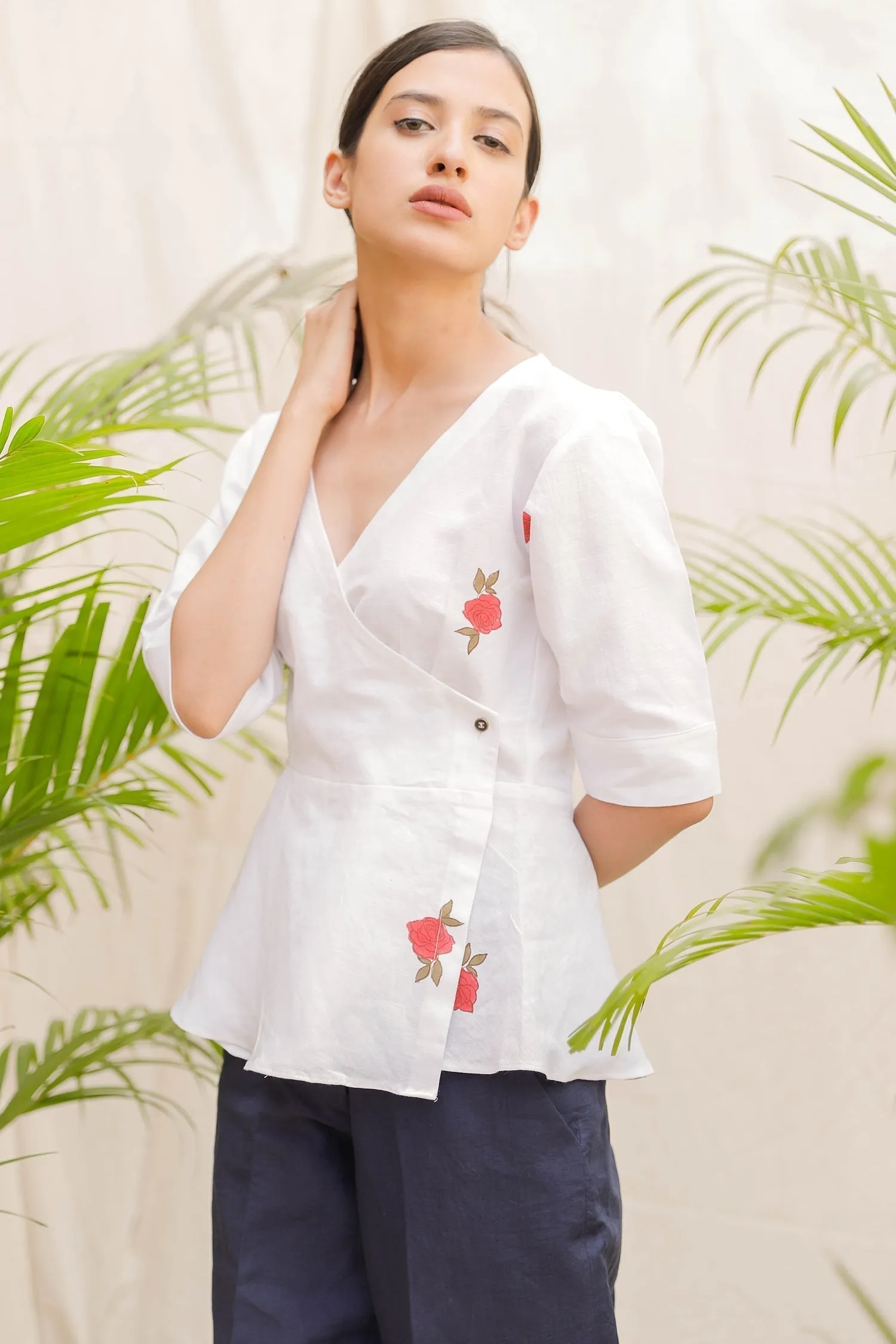 Rose Peplum Blouse