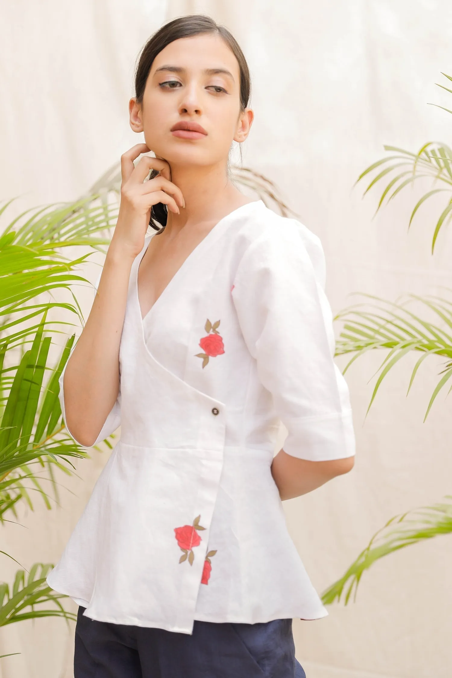 Rose Peplum Blouse