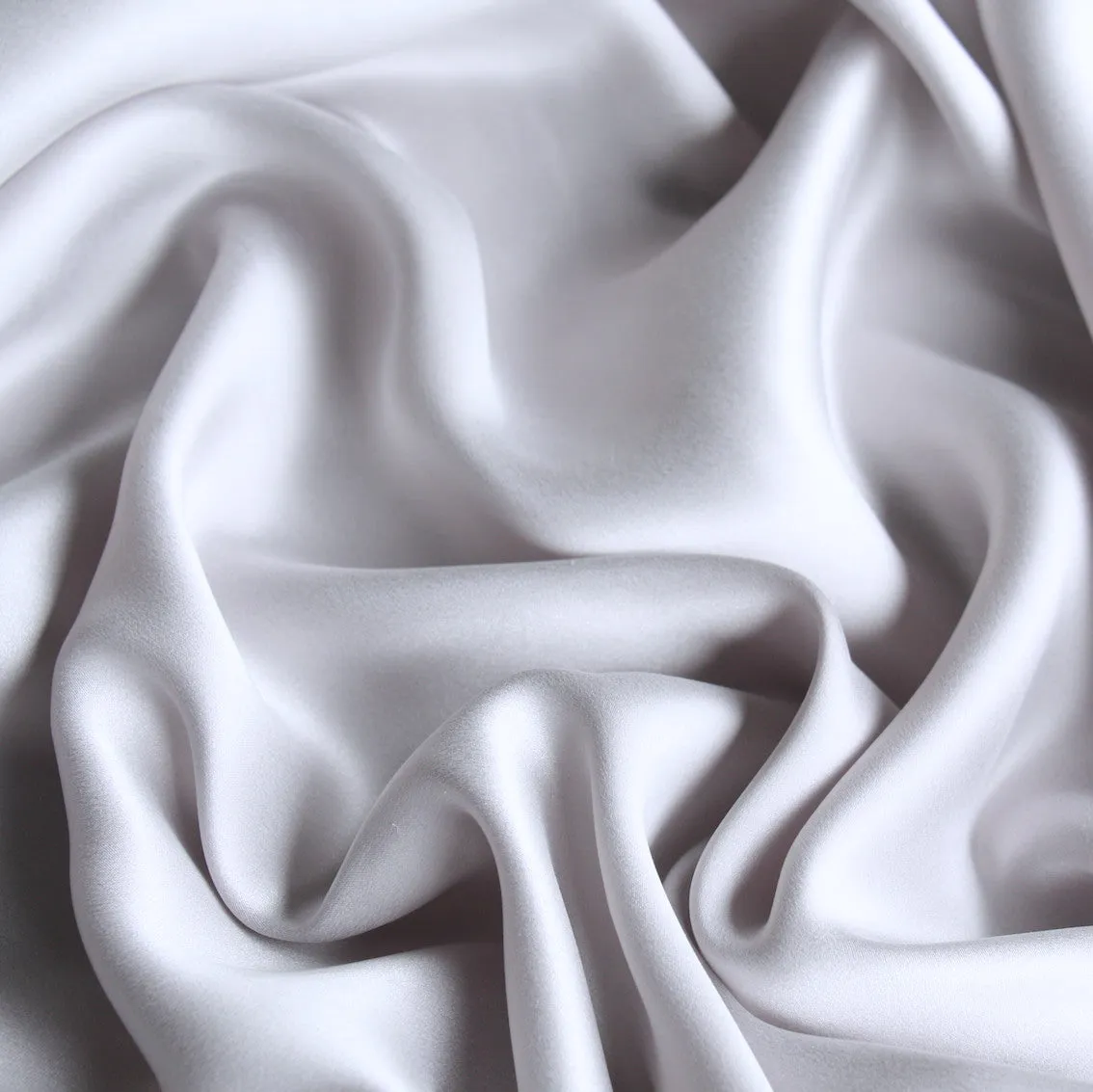 Silver Cloud Silk Satin