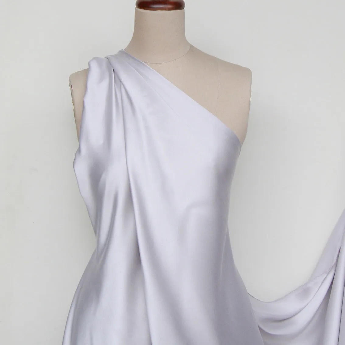 Silver Cloud Silk Satin