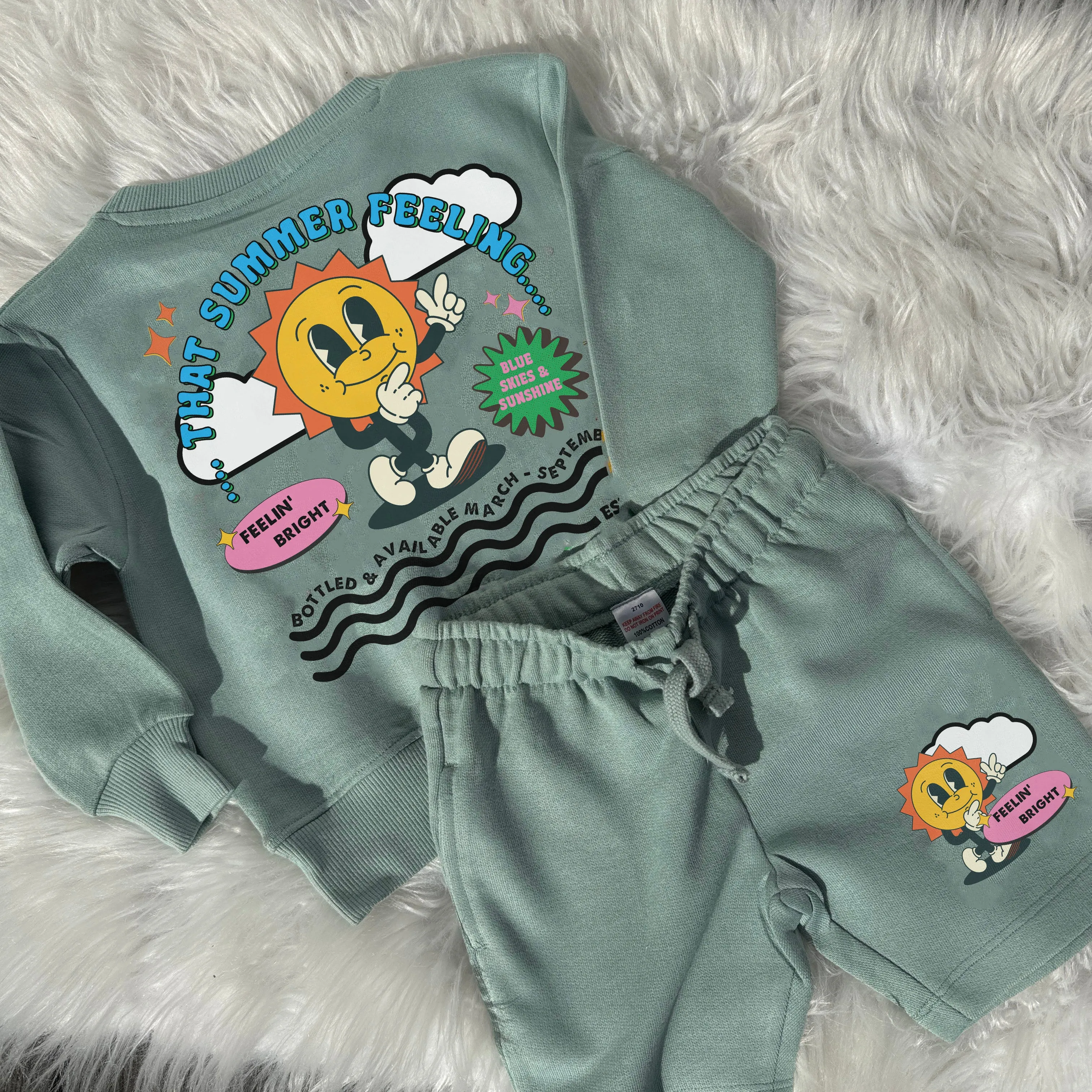 Summer feeling British Summer Sweater & Shorts set