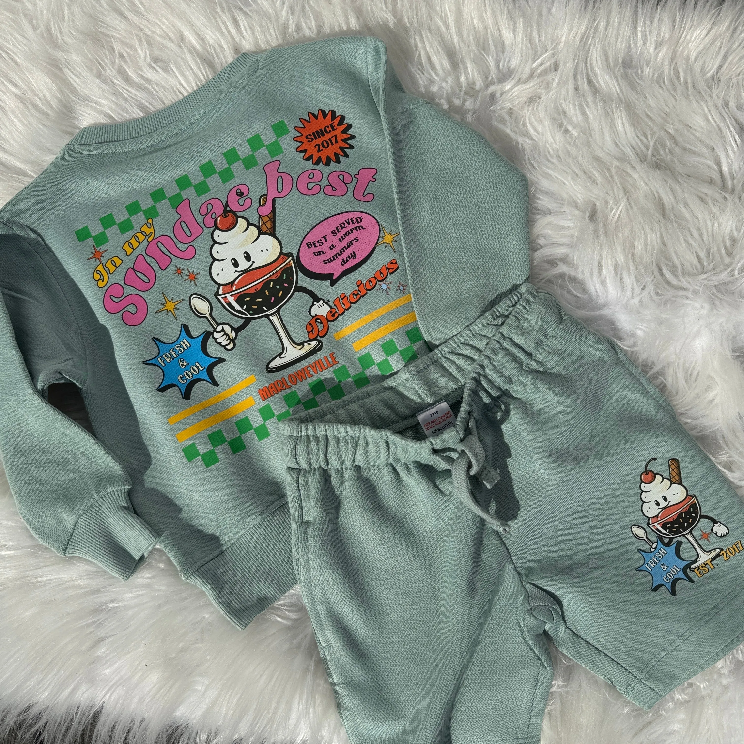 Sundae best British Summer Sweater & Shorts set