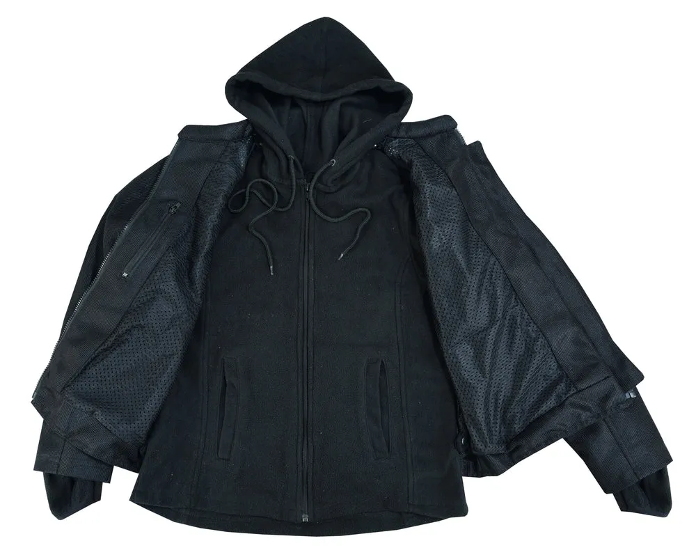 Women's Mesh 3-in-1 Riding Jacket (Black/Black Tone Reflective)