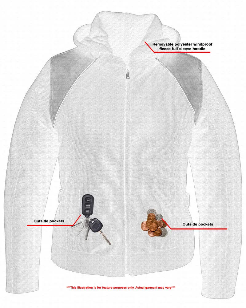 Women's Mesh 3-in-1 Riding Jacket (Black/Black Tone Reflective)